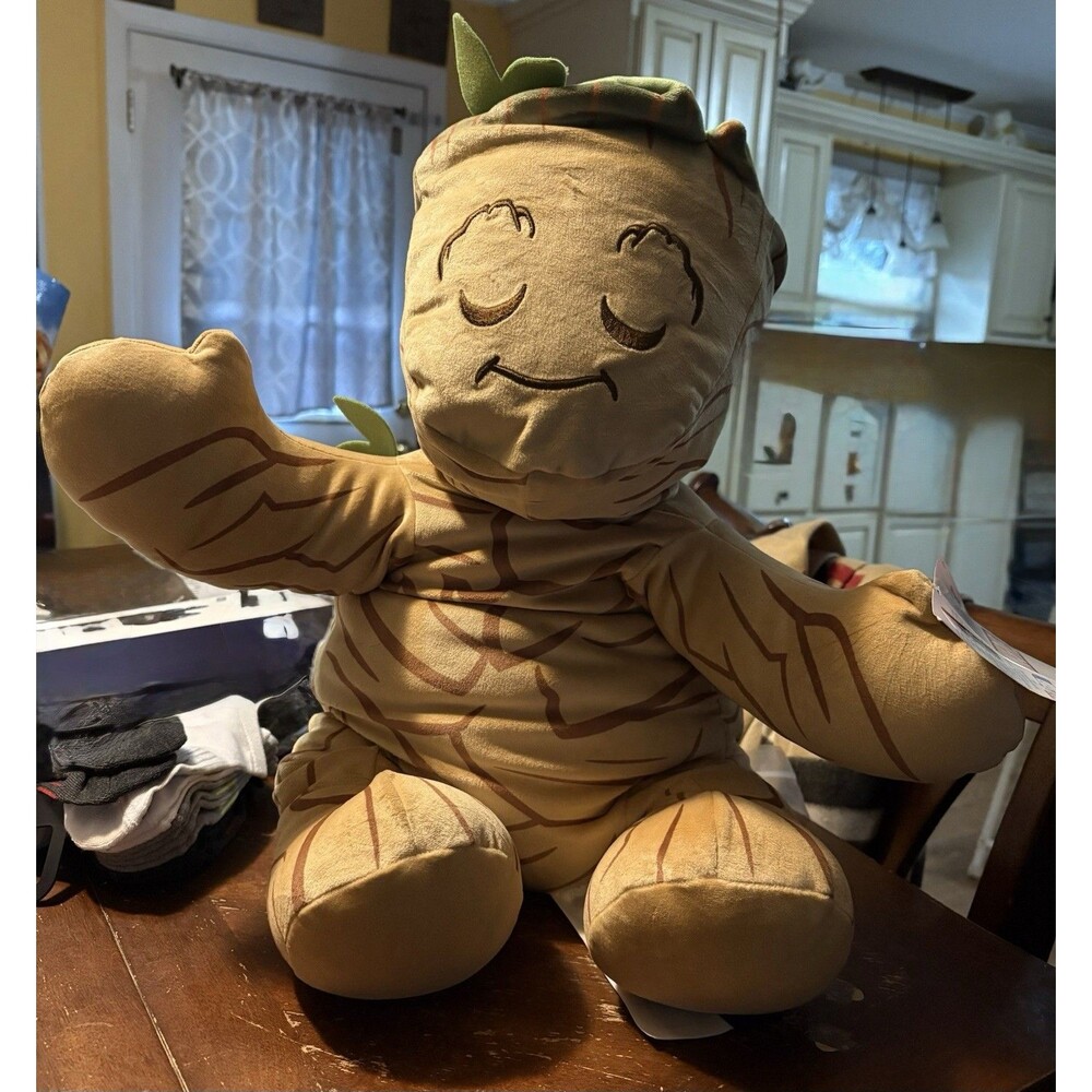 Disney Cuddleez Marvel Groot Large Stuffed Animal Brown Plush Toy